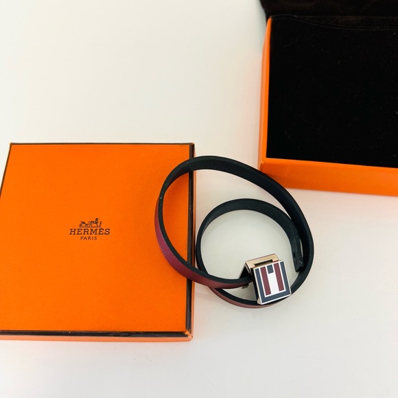 Hermes Rouge Palladium bracelet